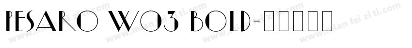Pesaro W03 Bold字体转换